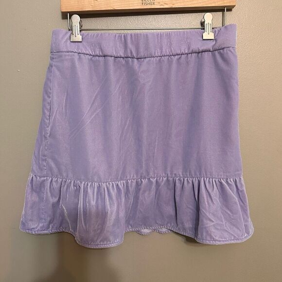 J. Crew Womens Size Mec Skirt Peplum Mini Velvet Thistle Purple Lavender - Picture 3 of 8